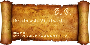 Bolibruch Vilibald névjegykártya